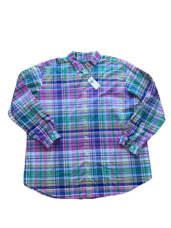 Ralph Lauren Other - Polo Ralph Lauren Blue Pink Green Plaid Button Down Shirt Men’s 3XB NWT $125